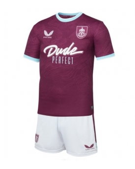 Burnley Maglia Gara Casa Repliche 2025-26 Bambino Maniche Corte